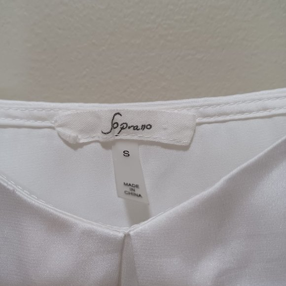 Soprano White Lace Trim Camisole Tank Size Small - Picture 4 of 7